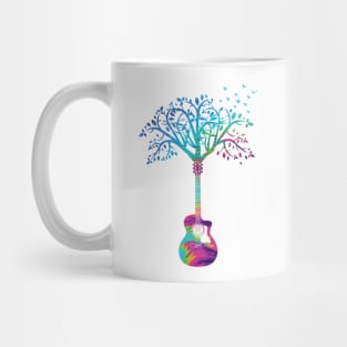 Acoustic Guitar Tree Abstract Texture Theme Mug